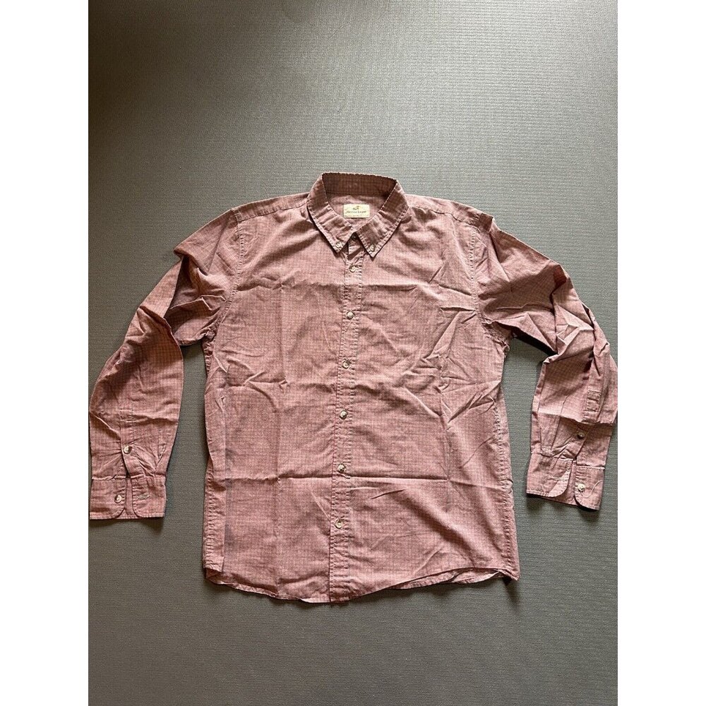 Marine Layer Mens Long Sleeve Button Shirt Size Marge (M/L) Red Gray Checkered